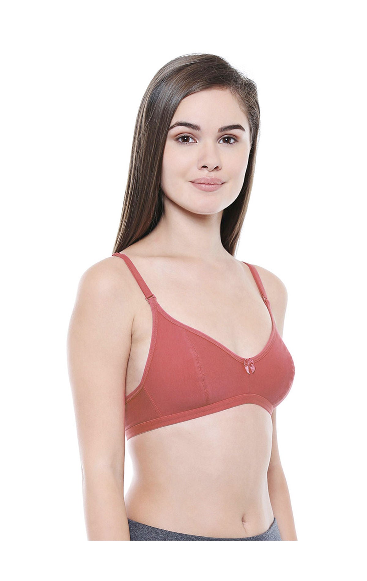 Perfect Coverage Bra-1575-A.Rose with free transparent strap