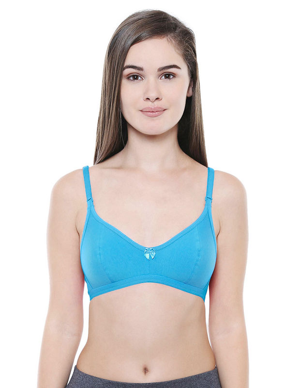 Perfect Coverage Bra-1575-Firozi with free transparent strap