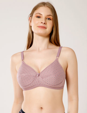 Cotton Wirefree Push Up Full Coverage Bra for Everyday Use - 1583PRINT(2)