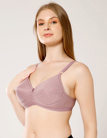 Cotton Wirefree Push Up Full Coverage Bra for Everyday Use - 1583PRINT(2)