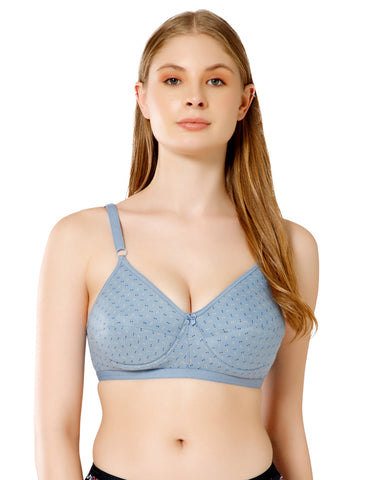 Cotton Wirefree Push Up Full Coverage Bra for Everyday Use - 1583PRINT(3)