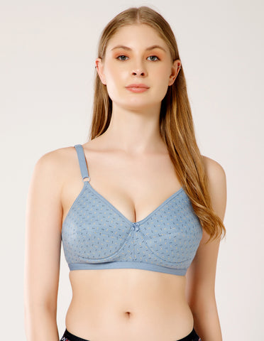 Cotton Wirefree Push Up Full Coverage Bra for Everyday Use - 1583PRINT(3)