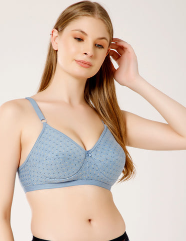 Cotton Wirefree Push Up Full Coverage Bra for Everyday Use - 1583PRINT(3)