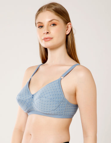 Cotton Wirefree Push Up Full Coverage Bra for Everyday Use - 1583PRINT(3)