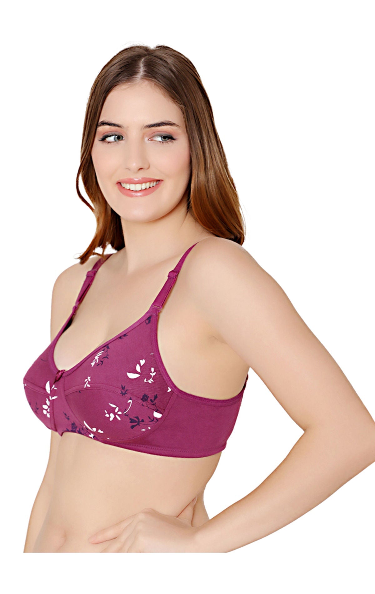 Bodycare cotton wirefree adjustable straps comfortable non padded bra-1584WI