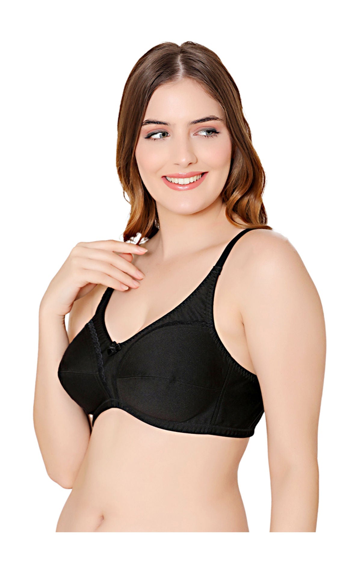 Bodycare polycotton wirefree adjustable straps designer non padded bra-1585B