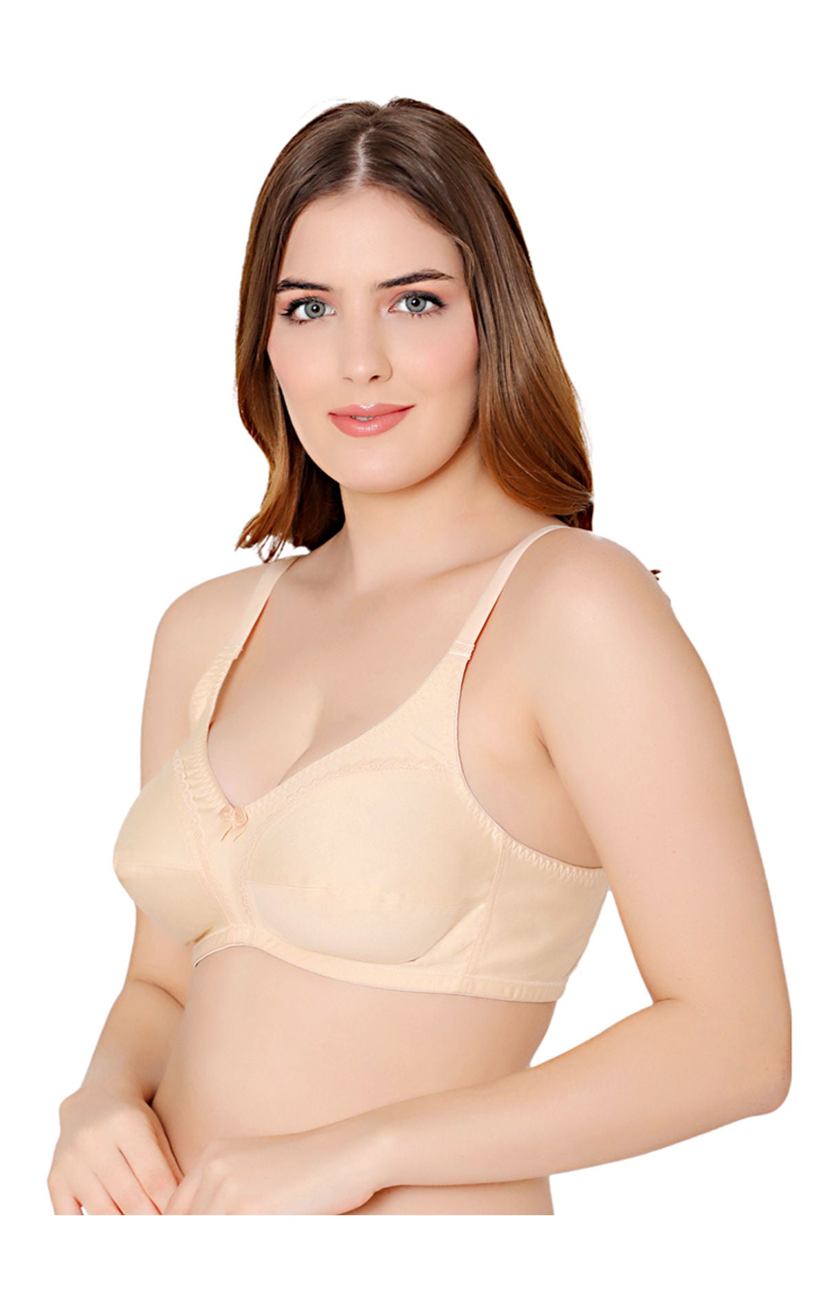 Bodycare polycotton wirefree adjustable straps designer non padded bra-1585S