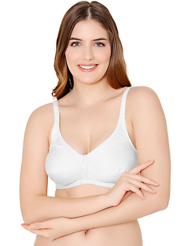 Bodycare polycotton wirefree adjustable straps designer non padded bra-1585W