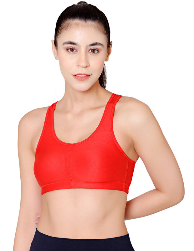 Racerback Sports Bra-1612RED