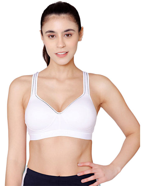 Buy Bodycare cotton spandex wirefree adjustable straps seamless padded sports bra 1615W Online Bodycare