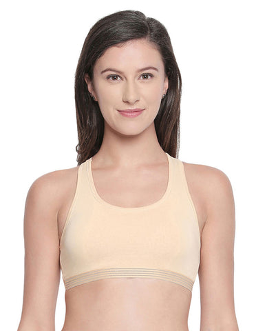 Racerback Sports Bra-1616-Skin