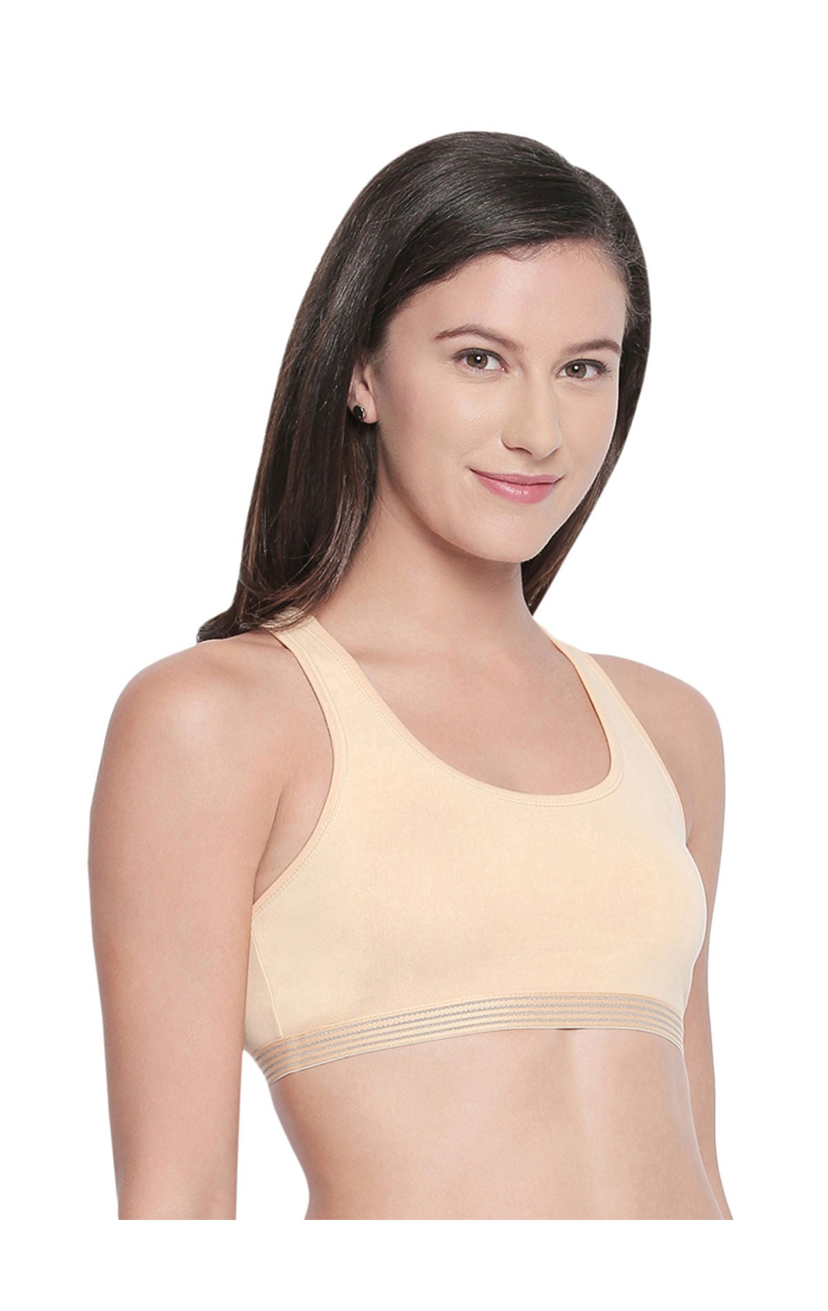 Racerback Sports Bra-1616-Skin