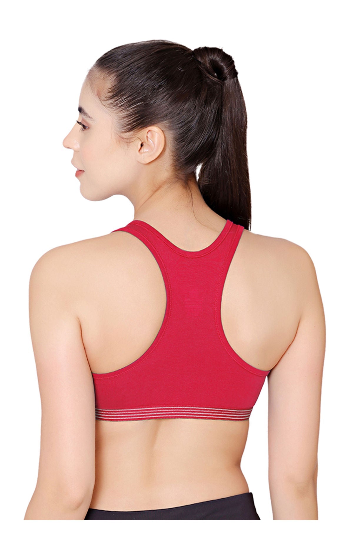 Racerback Sports Bra-1616-Naughty Pink