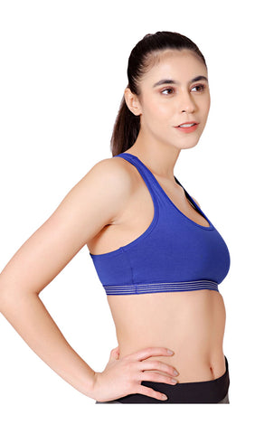 Racerback Sports Bra-1616-R.BLU