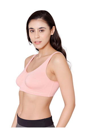 Bodycare modal spandex wirefree broad straps soft cup sleep bra-1625PE