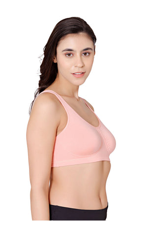 Bodycare modal spandex wirefree broad straps soft cup sleep bra-1625PE