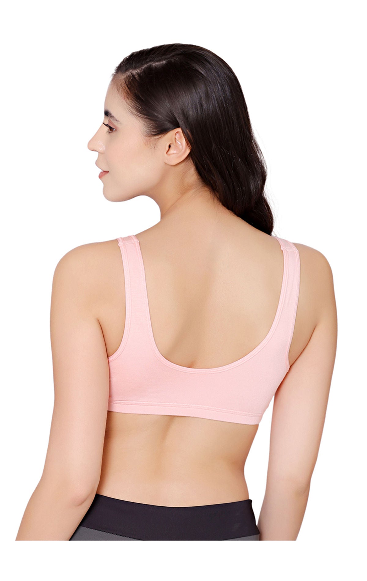 Bodycare modal spandex wirefree broad straps soft cup sleep bra-1625PI