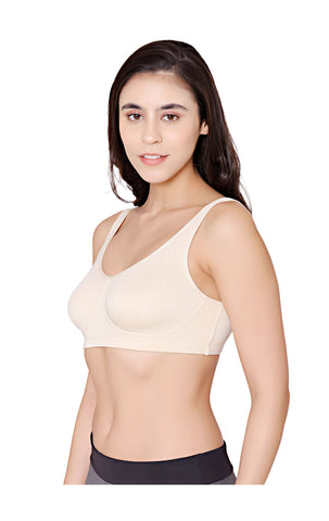 Bodycare modal spandex wirefree broad straps soft cup sleep bra-1625S