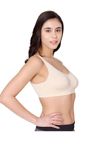 Bodycare modal spandex wirefree broad straps soft cup sleep bra-1625S