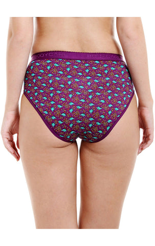 Pack of 3 Printed Cotton Briefs in Assorted colors-17000