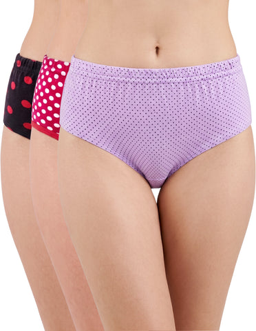 Bodycare Women Cotton 3PCS Panty Pack in Assorted Colors-1702