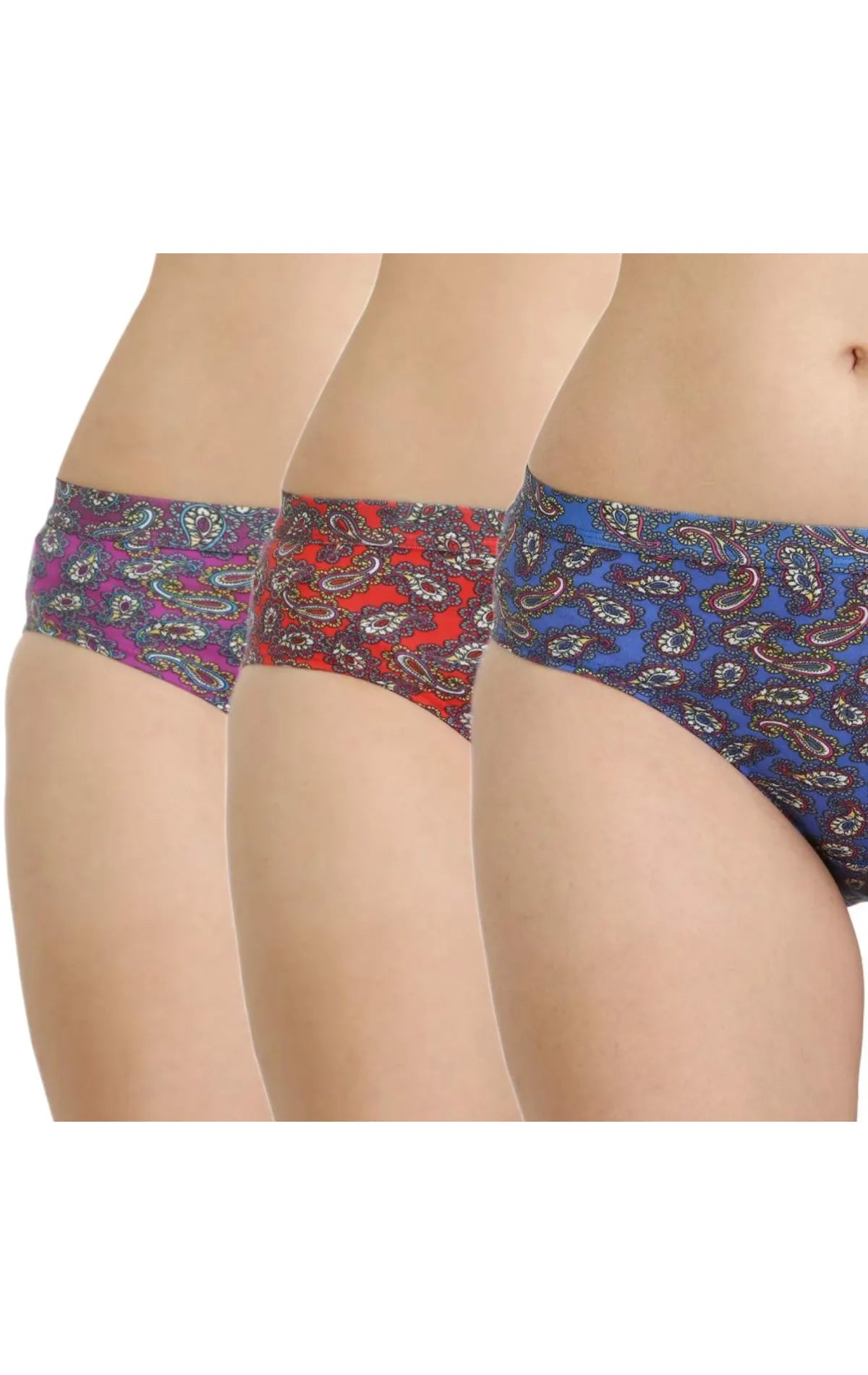 Pack of 3 Bodycare Premium Printed Cotton Briefs in Assorted colors-18013