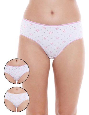 Pack of 3Bodycare Assorted Premium Cotton Printed Panties-200-D