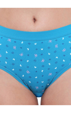 Pack of 3 Printed Cotton Briefs in Assorted colors-22000