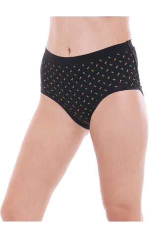 Pack of 3 Printed Cotton Briefs in Assorted colors-24000