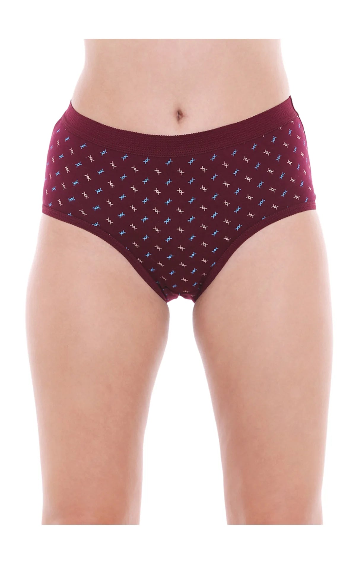 Pack of 3 Printed Cotton Briefs in Assorted colors-24000