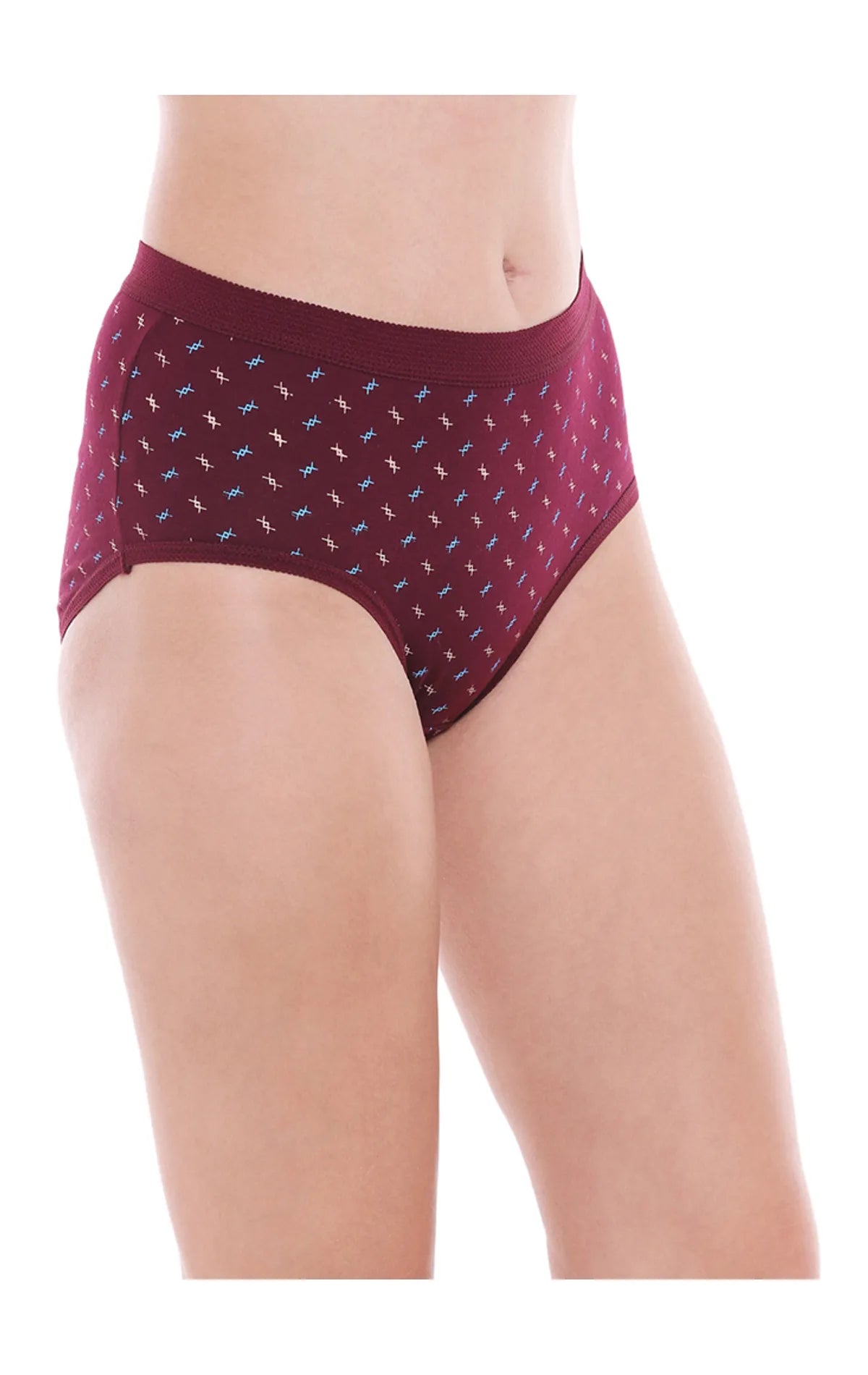 Pack of 3 Printed Cotton Briefs in Assorted colors-24000