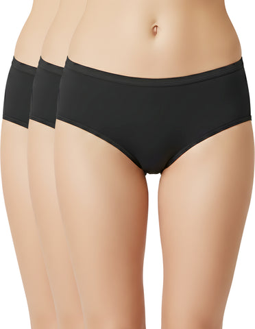 Bodycare Pack of 3 100% Cotton Classic Panties in Black Color-26B