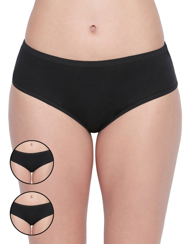 BODYCARE Pack of 3 100% Cotton Classic Panties in Black Color-26B