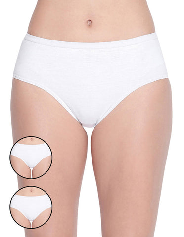 BODYCARE Pack of 3 100% Cotton Classic Panties in White Color-26W