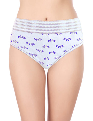 Bodycare High Rise Self Design Panty (Pack of 3) - Multicolor - 2909