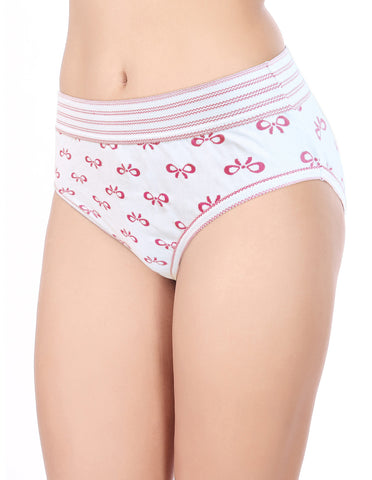 Bodycare High Rise Self Design Panty (Pack of 3) - Multicolor - 2909