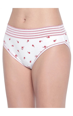BODYCARE Pack of 3 Printed High-Cut Briefs in Assorted Color-2909