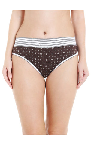 Bodycare Pack of 3 Assorted Cotton Printed Hipster Briefs-2912