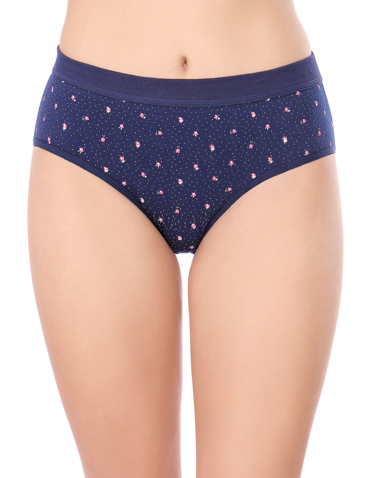 Bodycare High Rise Floral Print Panty (Pack of 3) - Multicolor - 2937D