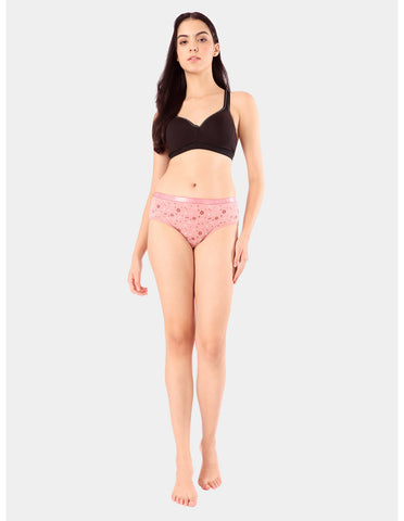 Bodycare Waist Shapewear Self Design Panty (Pack of 3) - Multicolor - 2962
