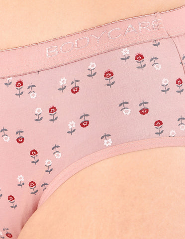 Bodycare Waist Shapewear Floral Print Panty (Pack of 3) - Multicolor - 2975