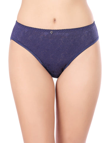 Bodycare Mid Rise Self Design Panty (Pack of 3) - Multicolor - 2989
