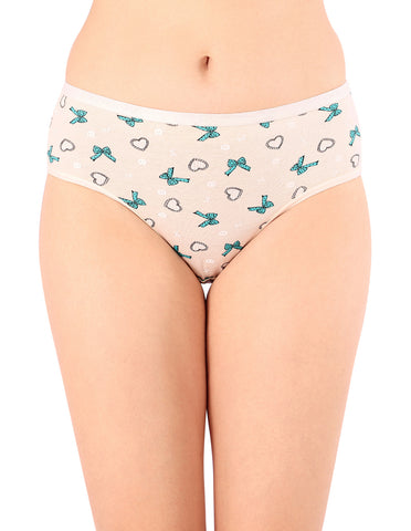 Bodycare Mid Rise Self Design Panty (Pack of 3) - Multicolor - 3243