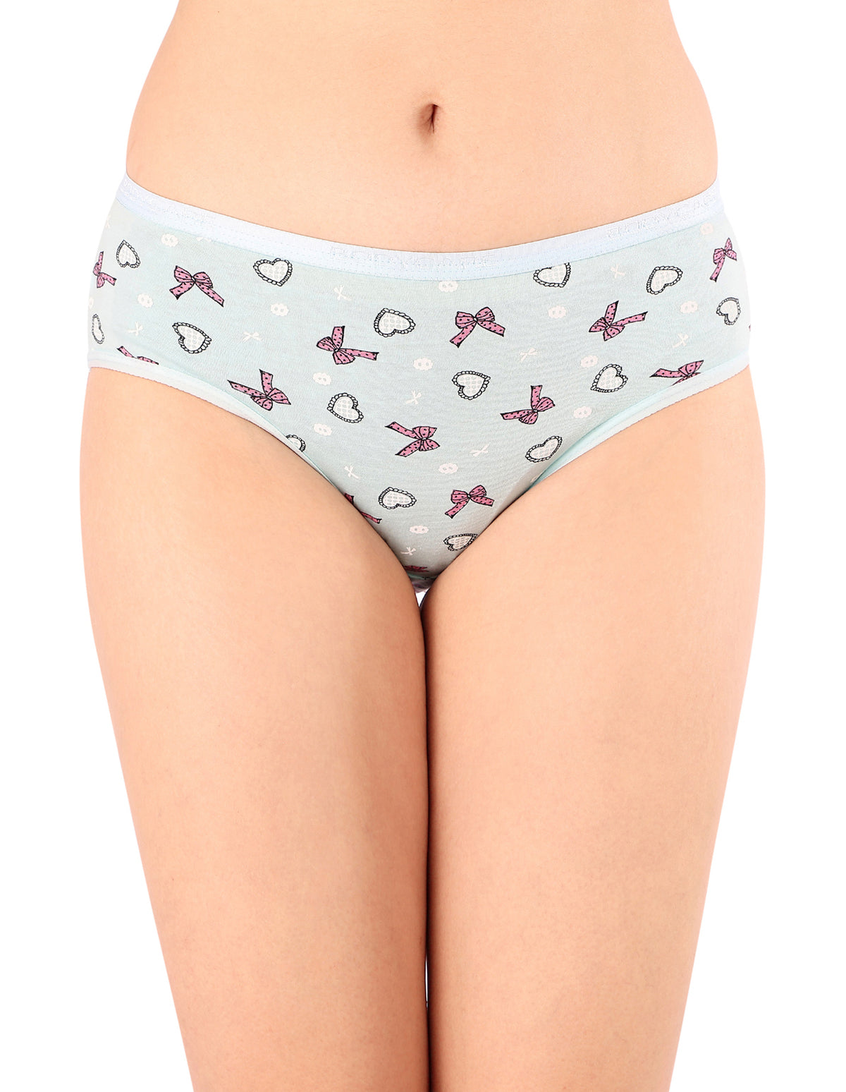 Bodycare Mid Rise Self Design Panty (Pack of 3) - Multicolor - 3243