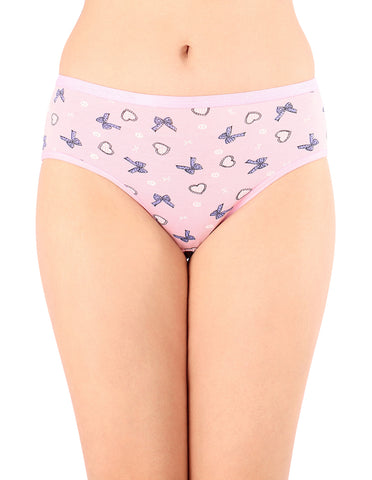Bodycare Mid Rise Self Design Panty (Pack of 3) - Multicolor - 3243