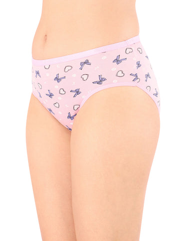 Bodycare Mid Rise Self Design Panty (Pack of 3) - Multicolor - 3243
