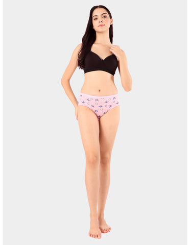 Bodycare Mid Rise Self Design Panty (Pack of 3) - Multicolor - 3243