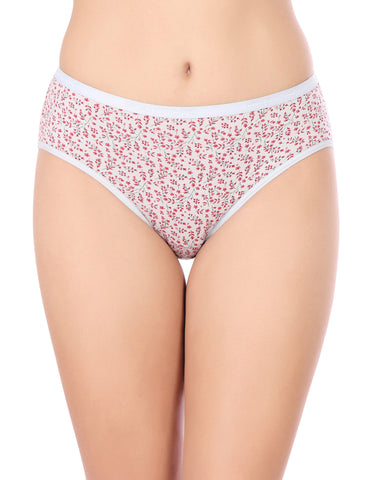 Bodycare Mid Rise Floral Print Panty (Pack of 3) - Multicolor - 3246