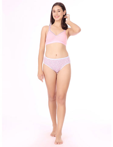 Bodycare Mid Rise Floral Print Panty (Pack of 3) - Multicolor - 3246