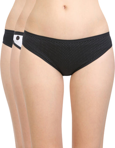 Pack of 3 Bodycare Cotton High Cut Briefs in Assorted colors-3903